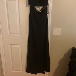A 2 piece long black dress